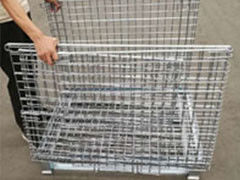 Storage Wire Mesh Cage / Foldable Wire Mesh Container 800kg-1500kg
