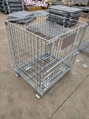 Customized Wire Mesh Storage Cages Industrial Wire Metal Mesh Container