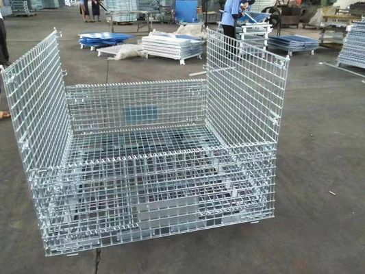 Customized Wire Mesh Storage Cages Industrial Wire Metal Mesh Container