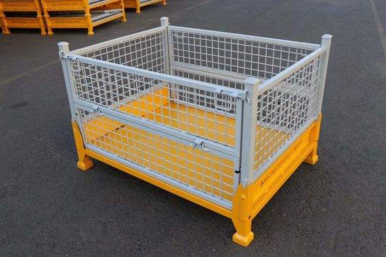 Customized Warehouse Storage Steel Pallet Box Storage  Metal Pallet Bins