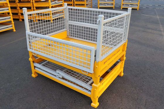 Customized Warehouse Storage Steel Pallet Box Storage  Metal Pallet Bins