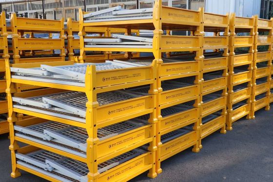 Customized Warehouse Storage Steel Pallet Box Storage  Metal Pallet Bins