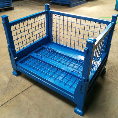 Customized Warehouse Storage Steel Pallet Box Storage  Metal Pallet Bins