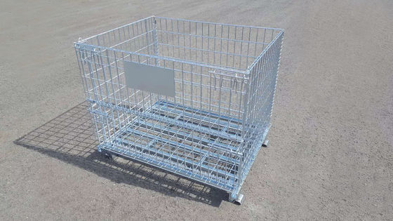 Wire Mesh Container Folding Stackable Wire Mesh Metal Storage Stacking Container