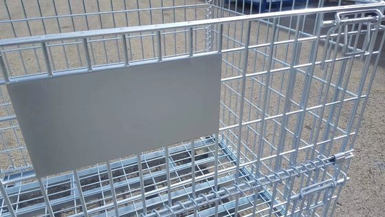 Warehouse Mesh Box Foldable Wire Container Foldable Stackable