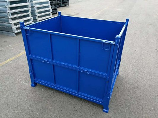 Customized Stackable Stackable Pallet Cage Heavy Duty Steel Bulk Bins 1000kg Load Capacity