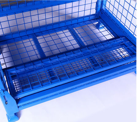 Customized Stackable Stackable Pallet Cage Heavy Duty Steel Bulk Bins 1000kg Load Capacity