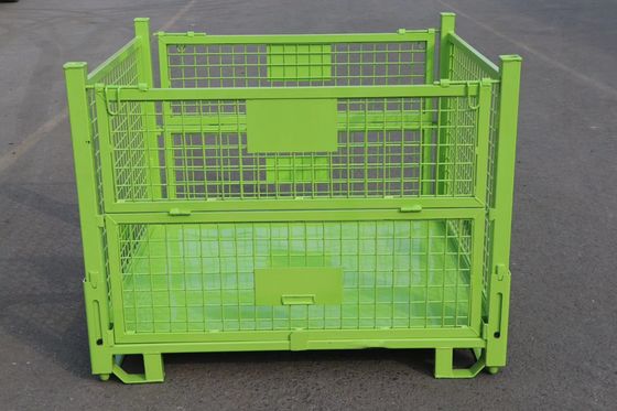 Transport Heavy Duty Storage Metal Pallet Box Industrial Folding Metal Pallet Cage