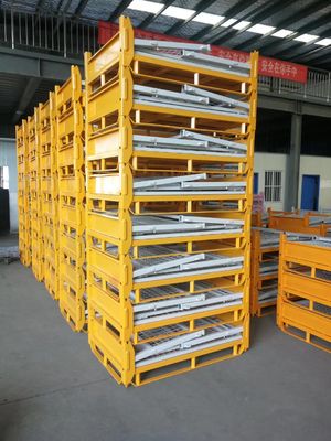 Transport Heavy Duty Storage Metal Pallet Box Industrial Folding Metal Pallet Cage