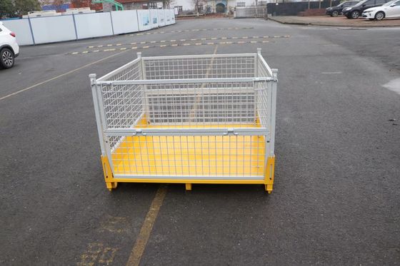Transport Heavy Duty Storage Metal Pallet Box Industrial Folding Metal Pallet Cage