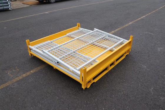 Transport Heavy Duty Storage Metal Pallet Box Industrial Folding Metal Pallet Cage