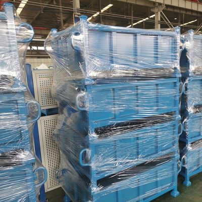 Durability Industrial Steel Grid Metal Box Pallet For Warehouse Stacking Storage Box