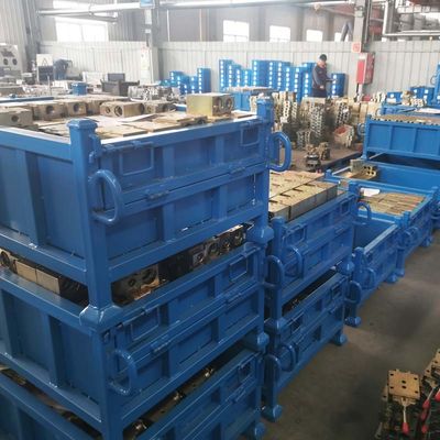 Durability Industrial Steel Grid Metal Box Pallet For Warehouse Stacking Storage Box