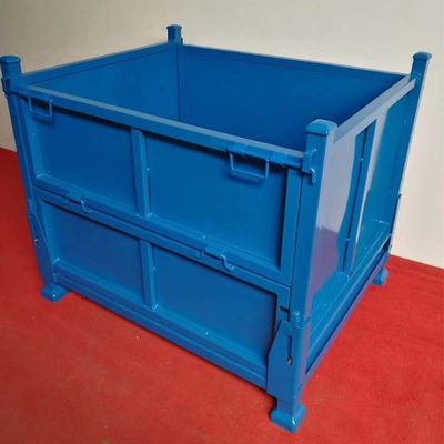 Durable Galvanized Steel Wire Mesh Container Stackable Box Metal Storage