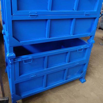 Durable Galvanized Steel Wire Mesh Container Stackable Box Metal Storage
