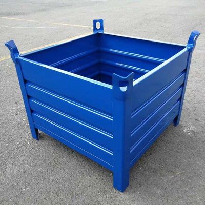Customizable Space Saving Steel Pallet Box Heavy Duty Nestable Storage Box