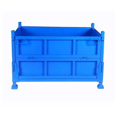 Customizable Space Saving Steel Pallet Box Heavy Duty Nestable Storage Box