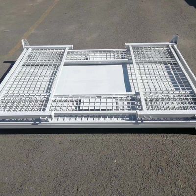 Foldable Industrial Grid Metal Pallet Box Strong Structure Storage Box