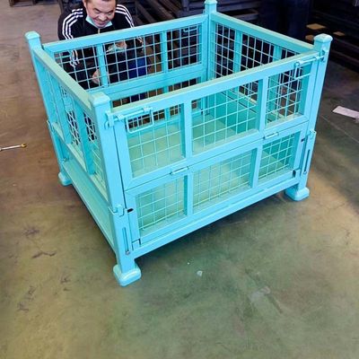 Storage Crates Stackable Pallet Boxes Folding Nestable For Warehouse Organization