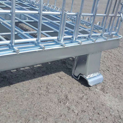 Space Saving Galvanized Foldable Metal Storage Cage 500KG-1000KG Load Capacity