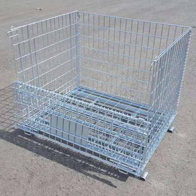 Space Saving Foldable Metal Mesh Storage Containers For Convenient Storage And Transfer