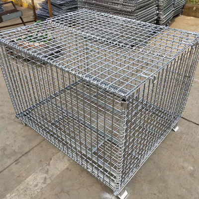 Space Saving Foldable Metal Mesh Storage Containers For Convenient Storage And Transfer