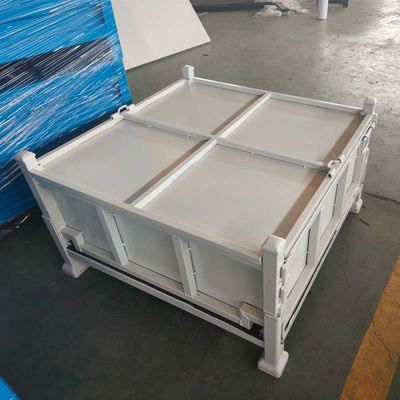 Heavy Duty Steel Bulk Bins Metal Pallet Bins Customized For Industrial