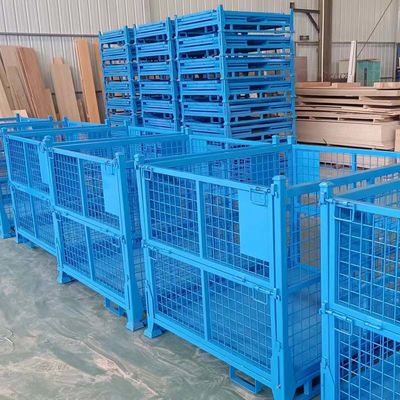 Industrial Warehouse Material Metal Pallet Box Folding Stackable