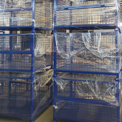 Industrial Warehouse Material Metal Pallet Box Folding Stackable