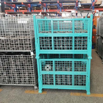 Stackable Durable Steel Foldable Wire Mesh Container  For Your Storage Requirements