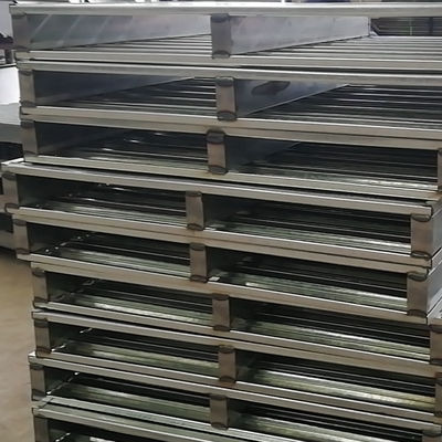 Customized Industrial Warehouse Steel Pallet Heavy Duty Steel Pallet 2 Way Entry