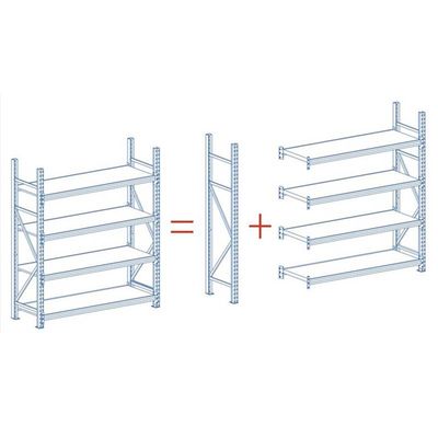 Metal Rivet Rack Shelving Adjustable For Supermarket Inventory Management