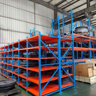 Orange Blue Adjustable Metal Boltless Industrial Shelving And Racks 5 Shelves