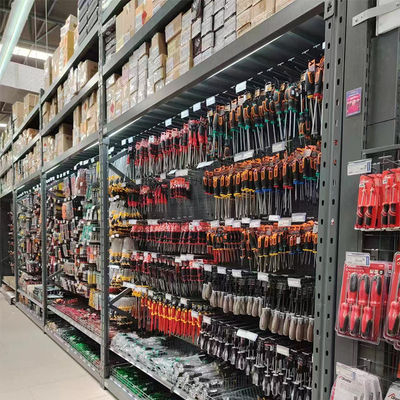 Modern And Sleek Supermarket Gondola Shelving Customized Products Display Shelf