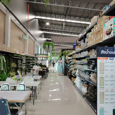 Modern And Sleek Supermarket Gondola Shelving Customized Products Display Shelf