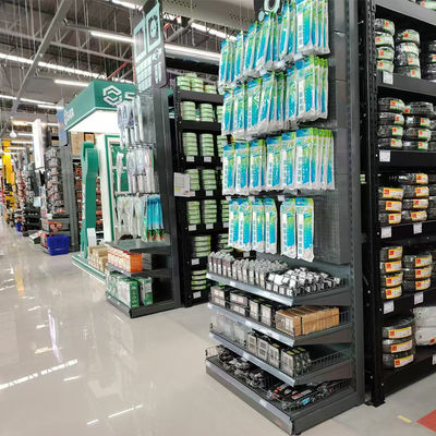 Modern And Sleek Supermarket Gondola Shelving Customized Products Display Shelf