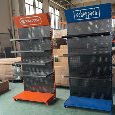 Heavy Duty Customizable Supermarket Metal Shelves Adjustable Shelves And Height