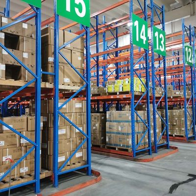 Customized Vna Pallet Racking For Goods Storage In Warehouse Environment