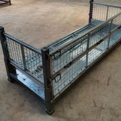 Storage Crates Stackable Pallet Boxes Folding Nestable For Warehouse Organization