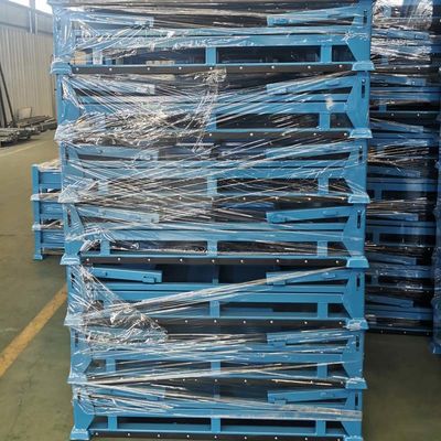 Storage Crates Stackable Pallet Boxes Folding Nestable For Warehouse Organization