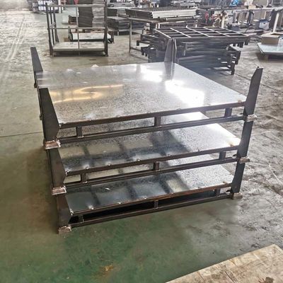 Steel Grid Material Metal Box Pallet Transport Industrial Storage Box